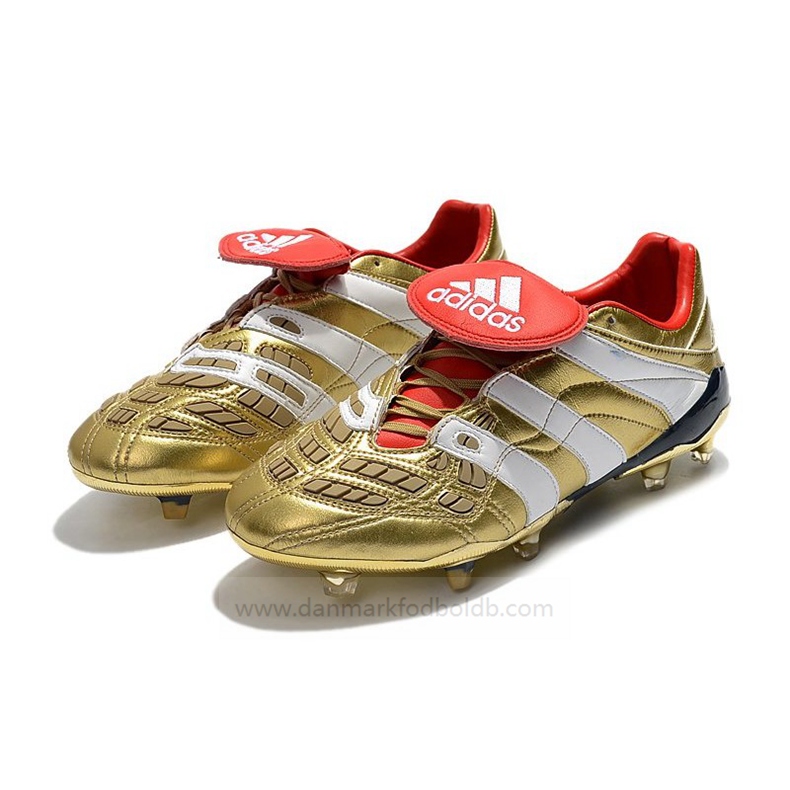 Adidas Predator Accelerator Electricity FG Fodboldstøvler Herre – Guld Hvid Rød